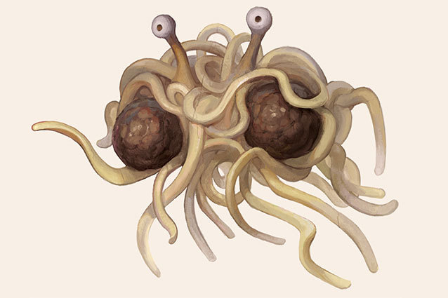 Monstrul Zburator de Spaghete - Pastafarianismul