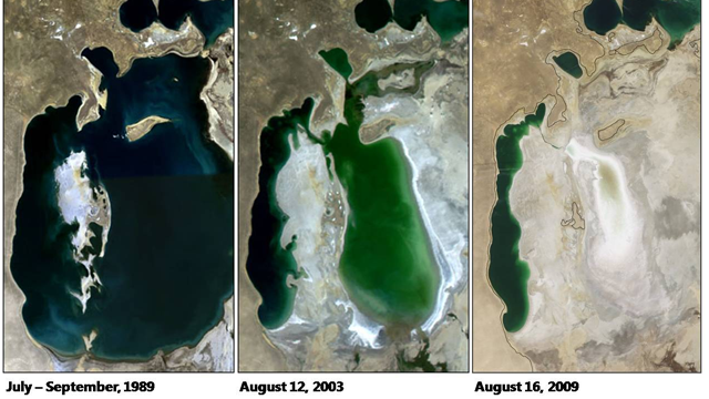 Micsorare Lacul Aral - dezastre ecologice