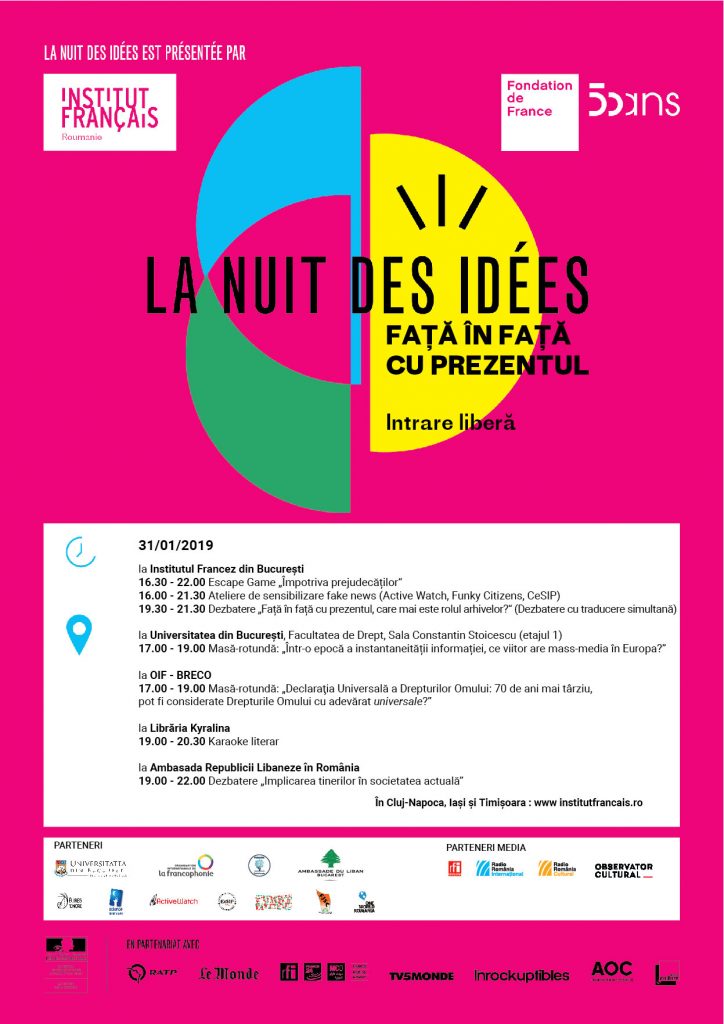 Noaptea ideilor 2019 Institutul Francez educatie Raftul cu idei